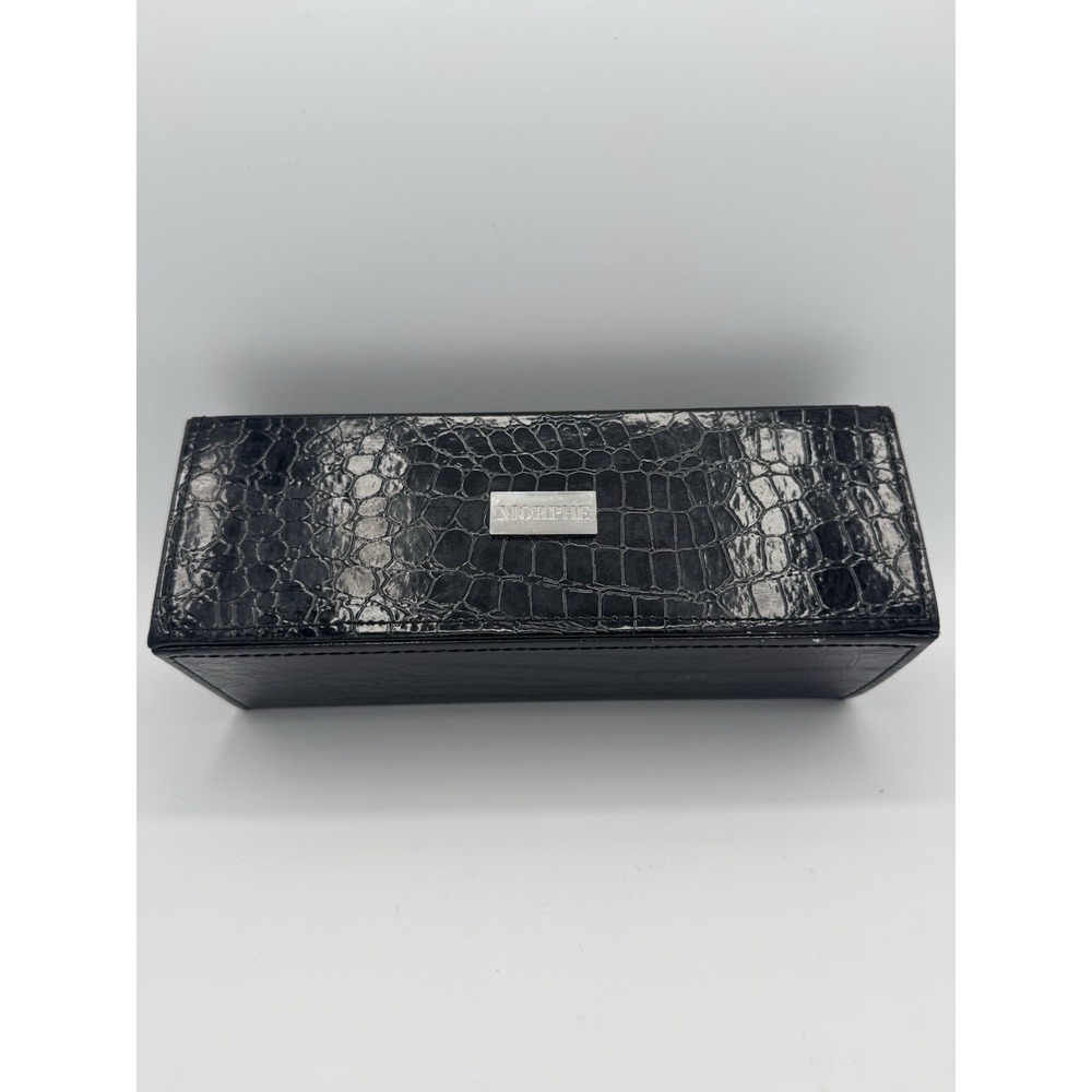 Morphe Croco Patent Vegan Black Leather Master Brush Magnetic Case